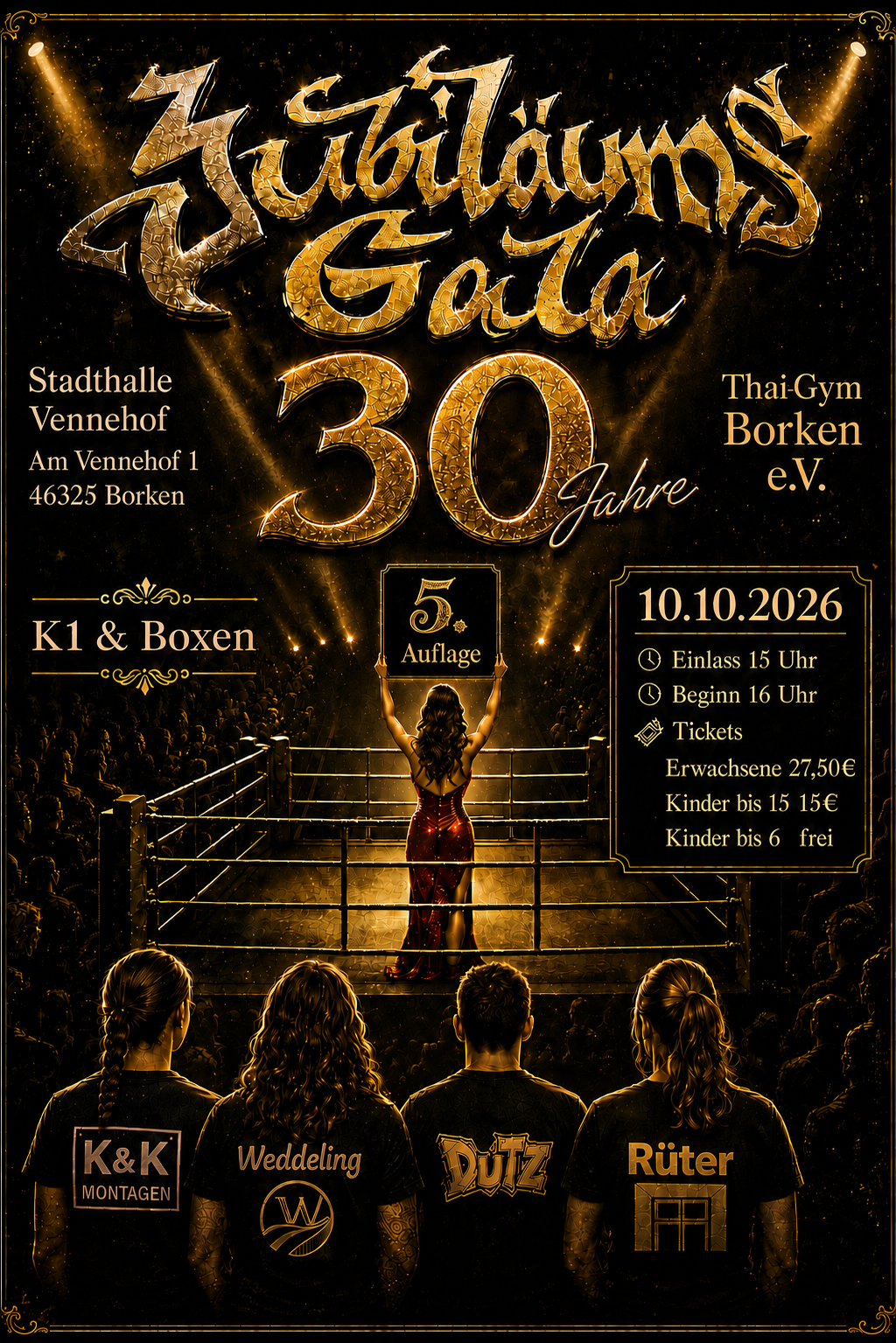 Plakat Jubiläumsgala 30 Jahre ThaiGym Borken
